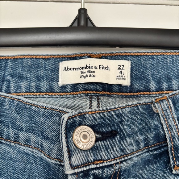 Abercrombie & Fitch Dark Blue Straight Leg Jeans - Picture 3 of 4